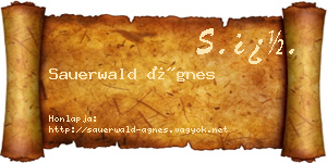 Sauerwald Ágnes névjegykártya