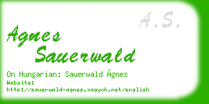 agnes sauerwald business card